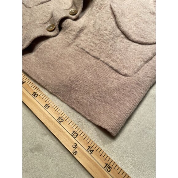 Anthropologie Moth Womens Cardigan Button-Up Sweater Pockets Wool Minimalist  Y2 - Picture 5 of 9